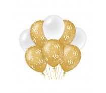 De Gold/White decoration balloons (ook voor helium)